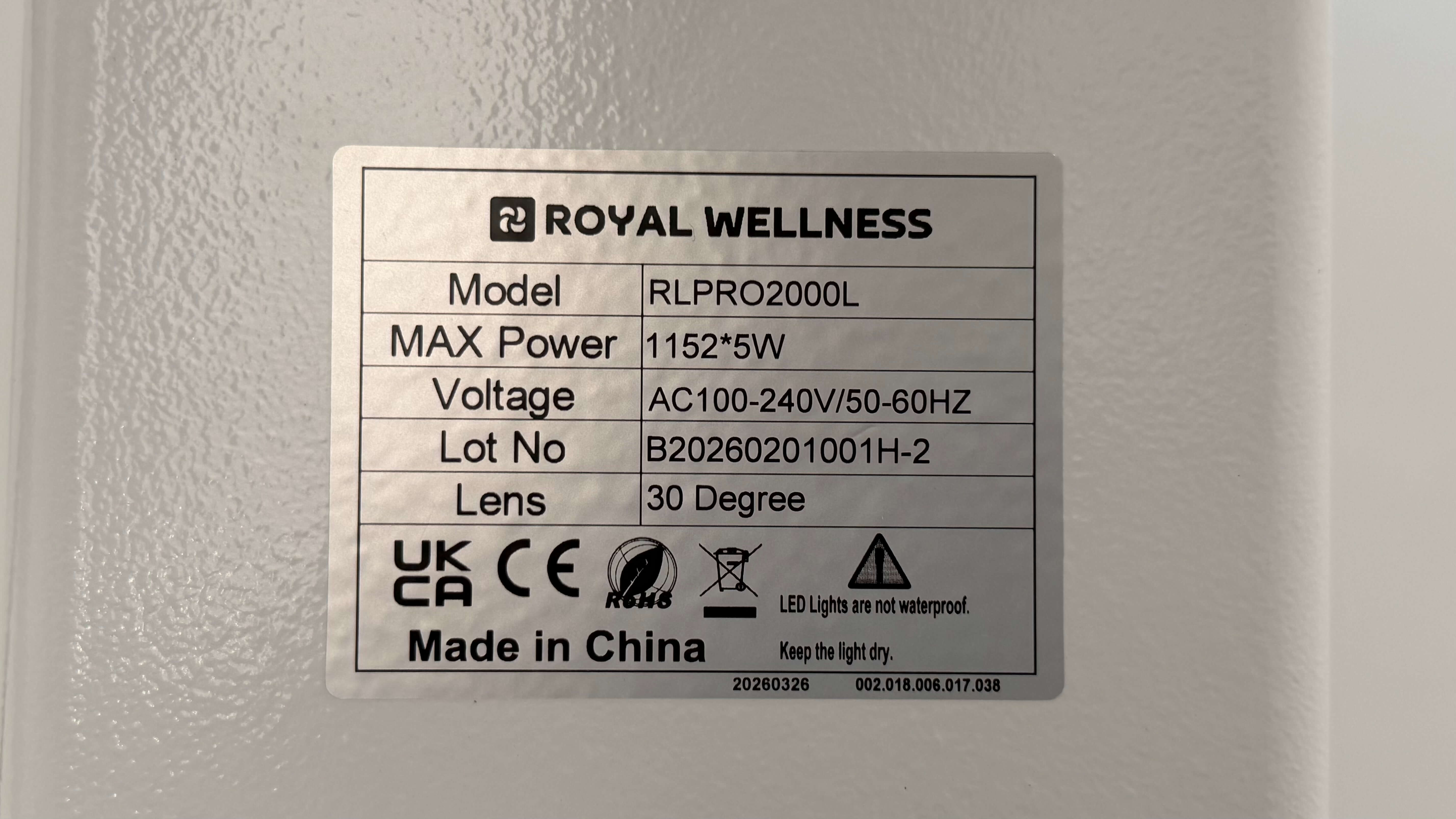 RoyalPro2000L-B 9-Wavelength Red Light Therapy Bed